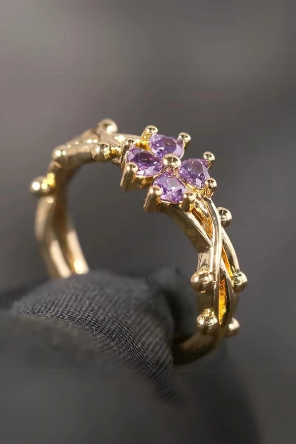 Purple Leaf Ring