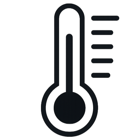 5 temperature settings monochrome icon