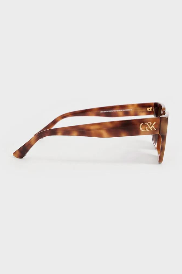 Melissa  Tortoiseshell Angular Sunglasses