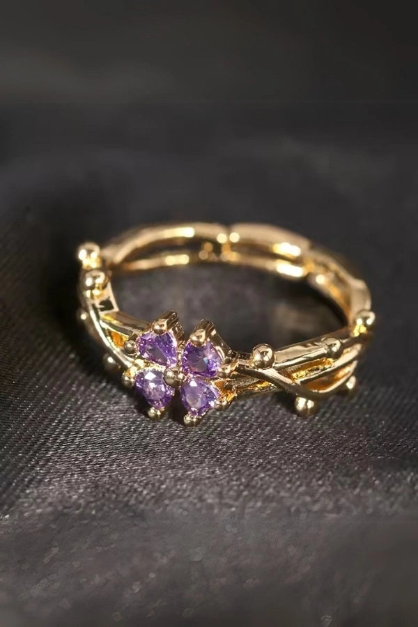 Purple Leaf Ring