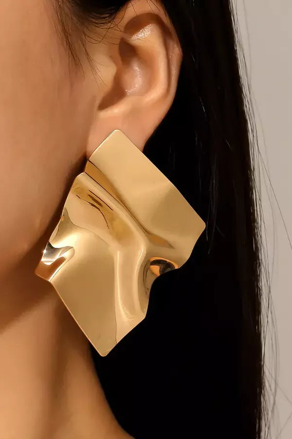 Max Crinkled Statement Earrings