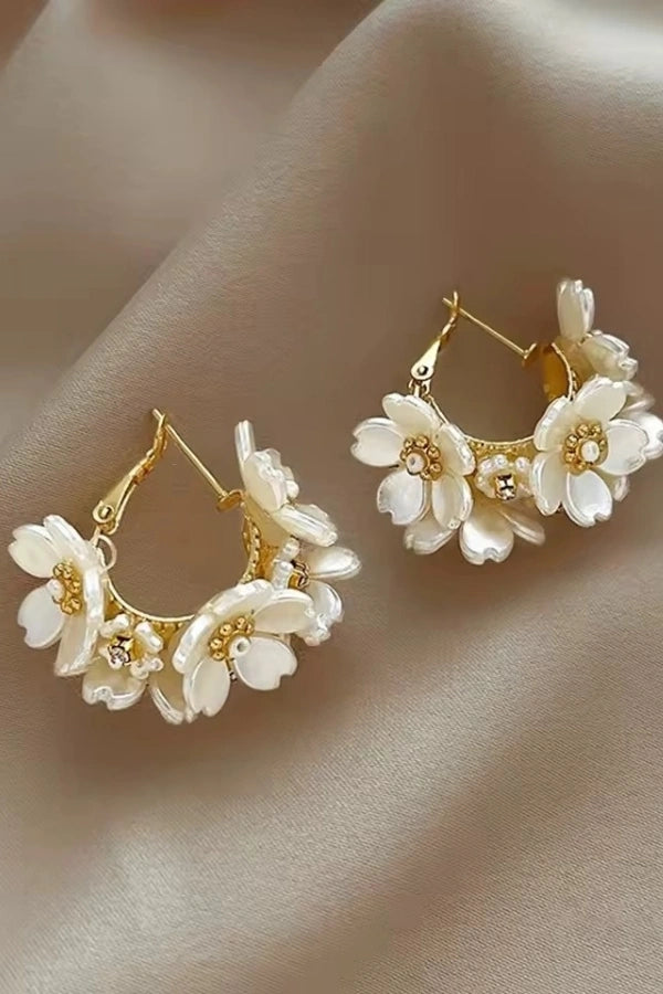 Blooming Blossom Hoop Earrings