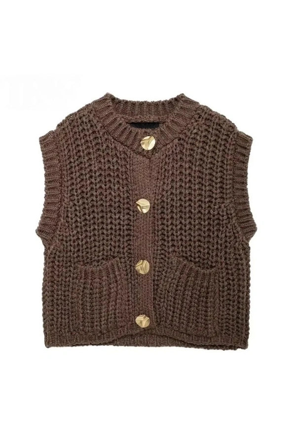 Nathalie Cozy Knit Vest