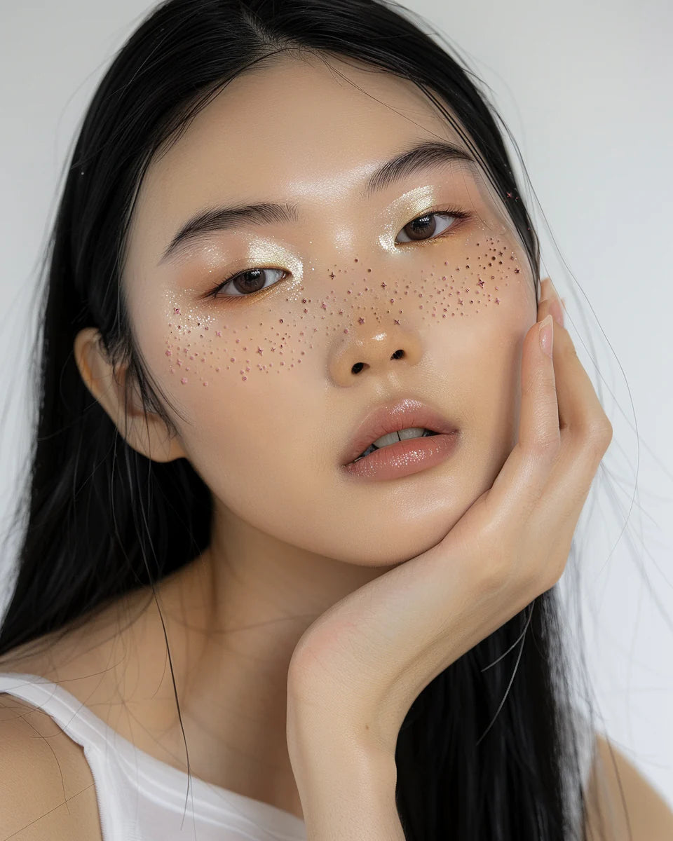 Rose Gold Glitter Freckles Makeup Patches