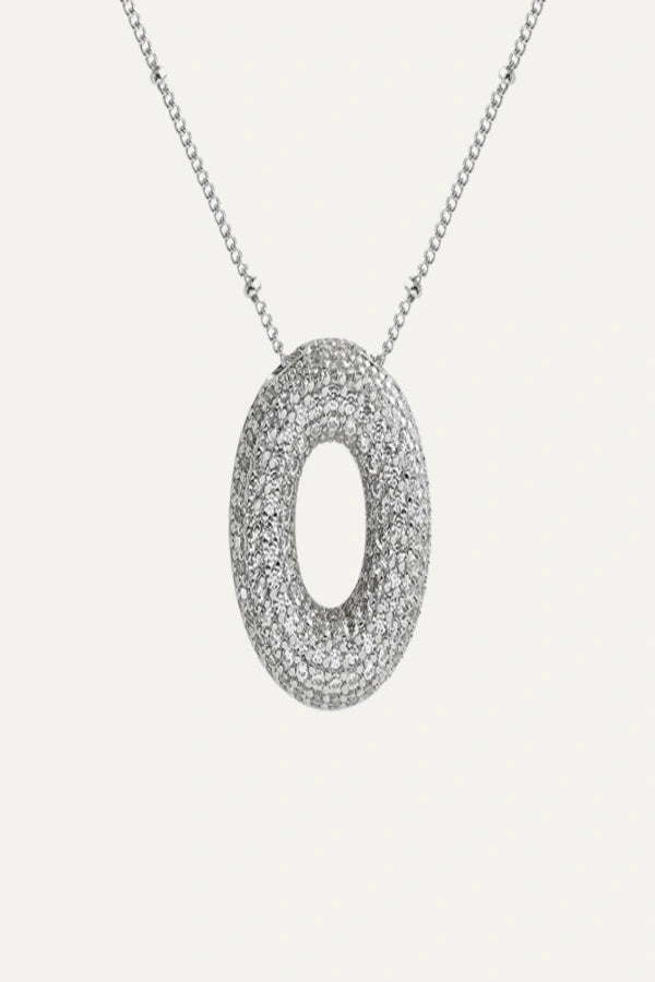 Savannah Diamond Bubble Letter Necklace