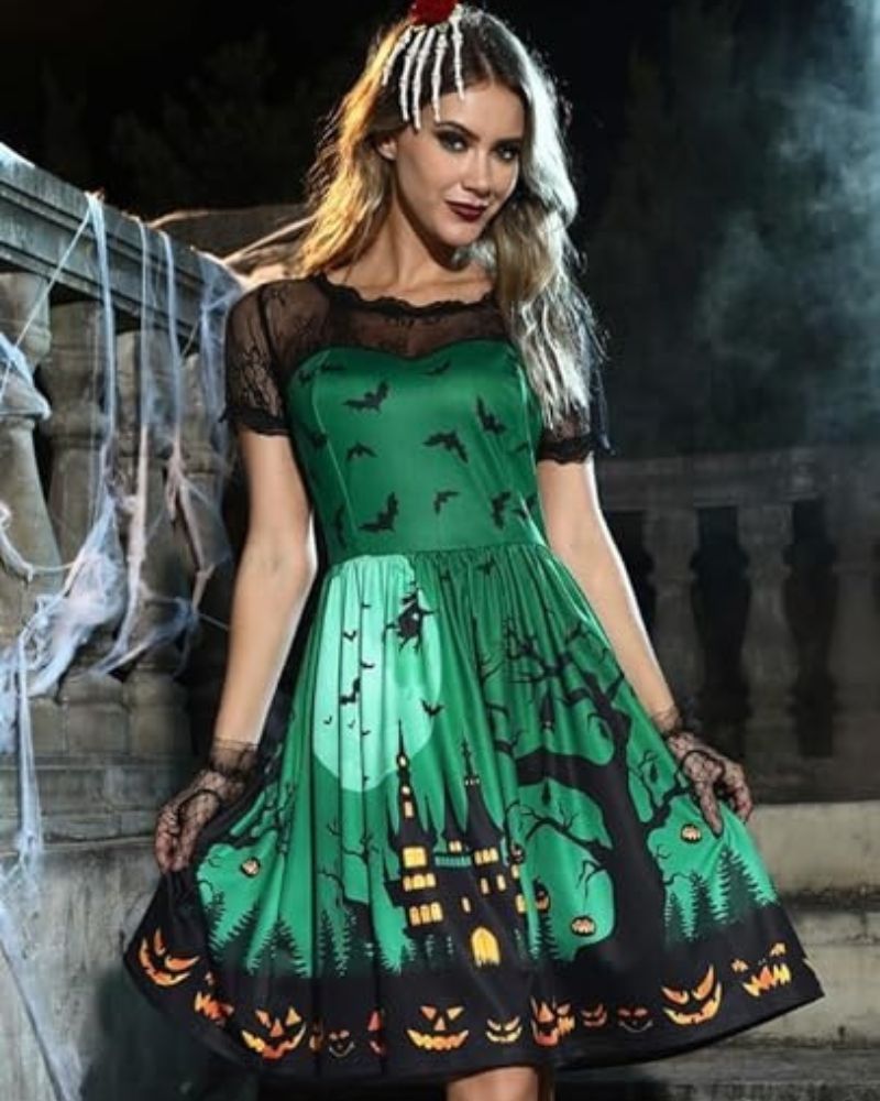 Bea Robe à manches d'Halloween