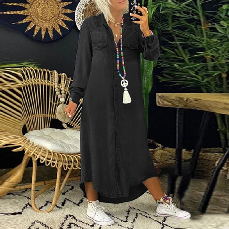 Janice Robe longue en jean
