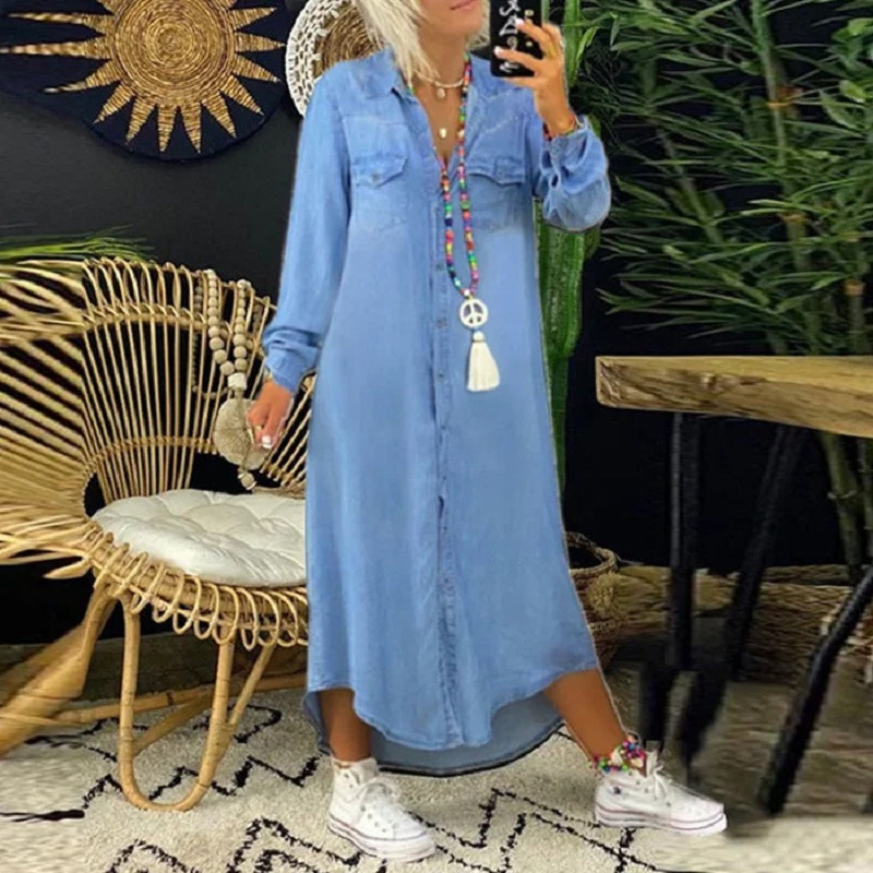 Janice Robe longue en jean