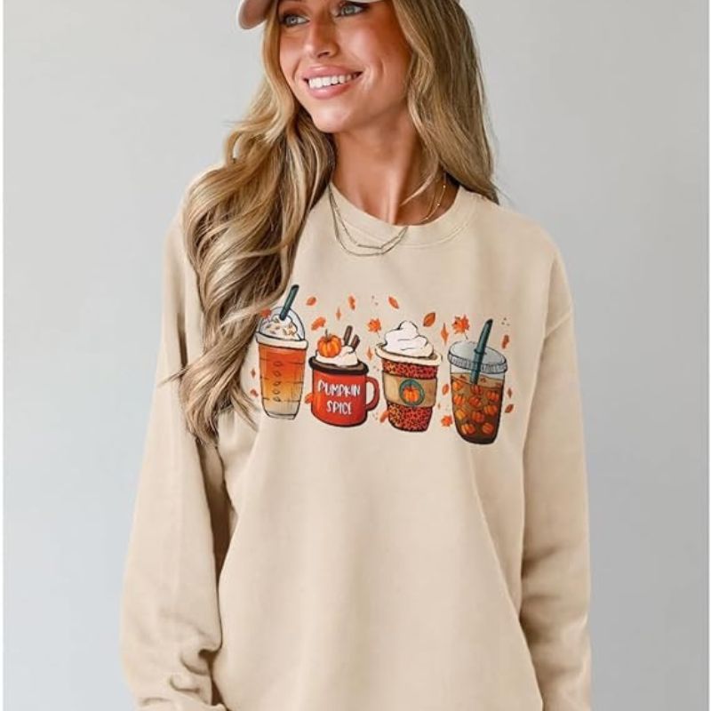 Jean Sweat-shirt Pumpkin Coffee