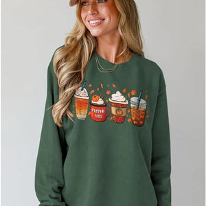Jean Sweat-shirt Pumpkin Coffee