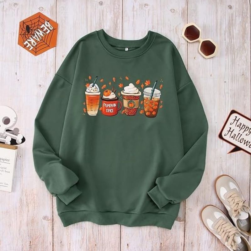 Jean Sweat-shirt Pumpkin Coffee