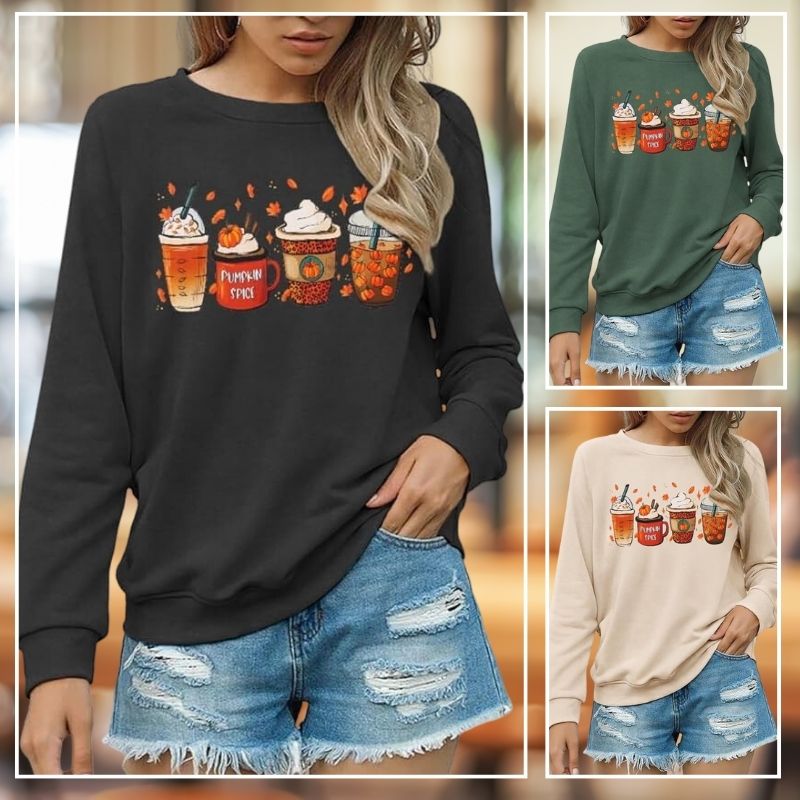 Jean Sweat-shirt Pumpkin Coffee