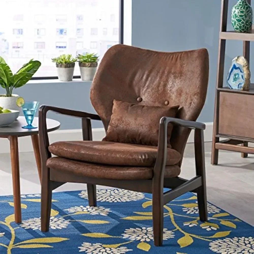  "sculptural form," "ergonomic design," "walnut finish," "statement furniture," and "apartment living" 