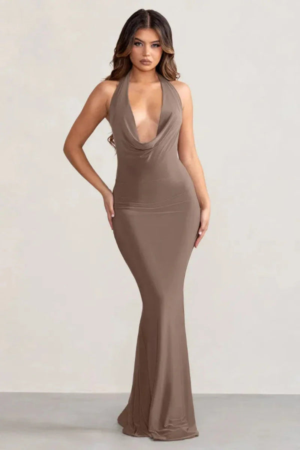 sculpting silhouette," "figure-flattering," "event dressing," and "minimalist elegance