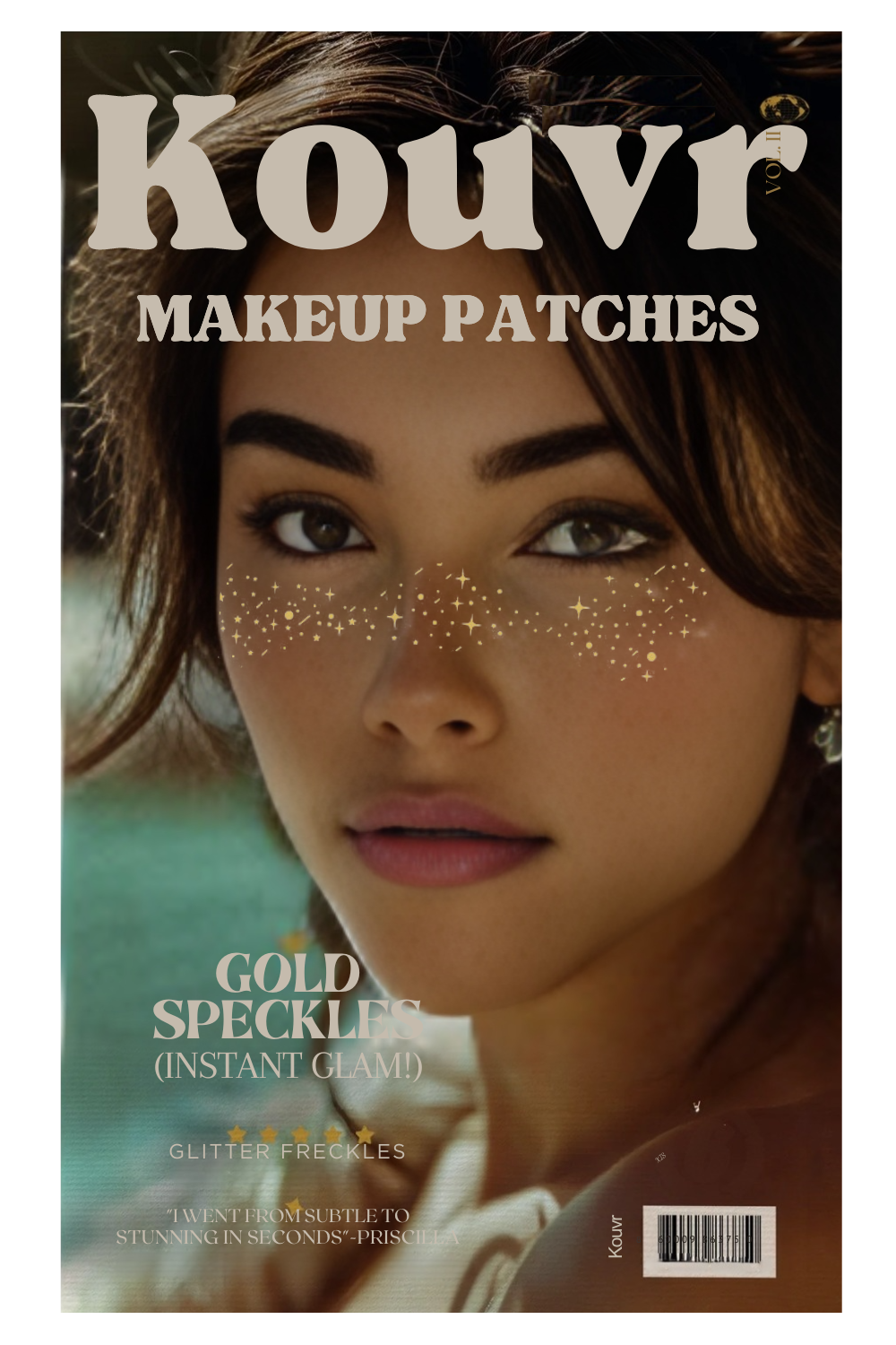 Gold Glitter Freckles Makeup Patches