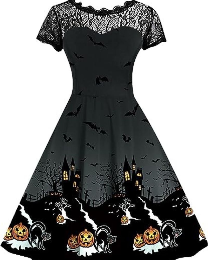 Bea Robe à manches d'Halloween