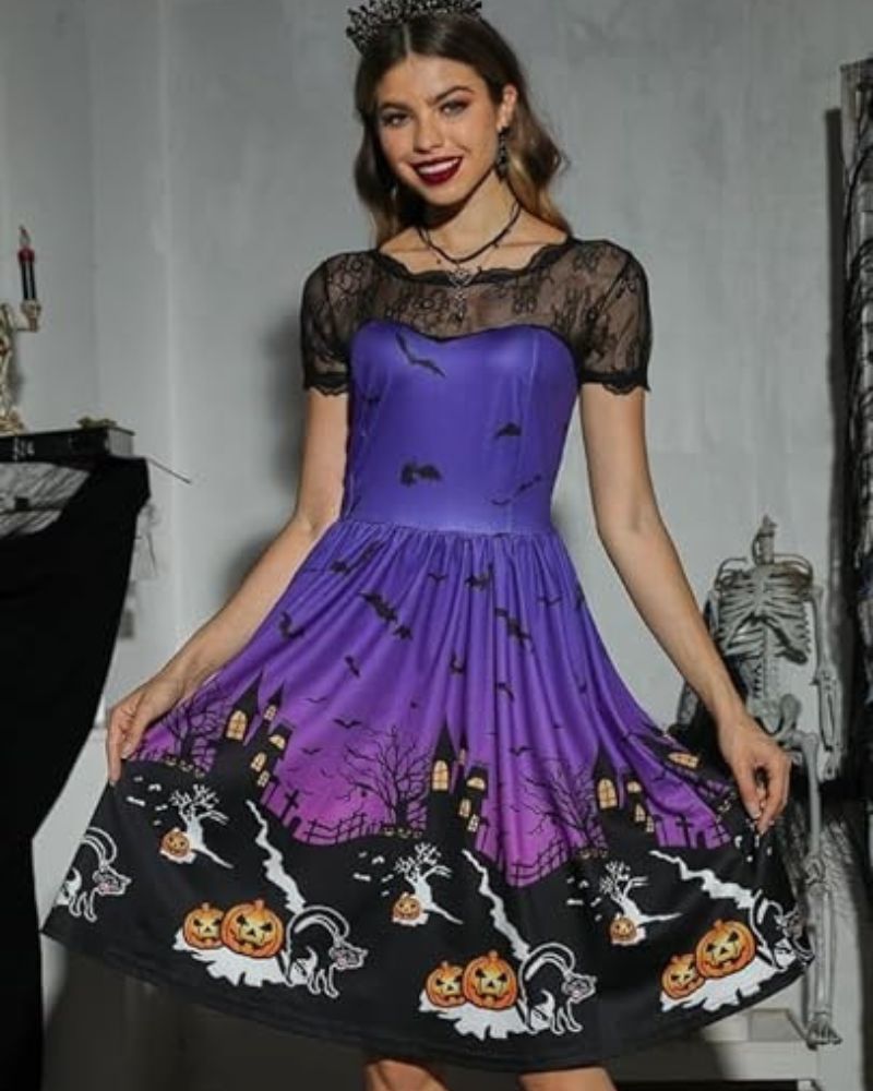 Bea Robe à manches d'Halloween
