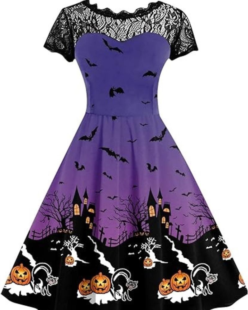 Bea Robe à manches d'Halloween