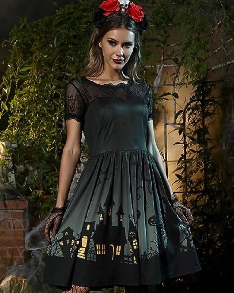 Bea Robe à manches d'Halloween
