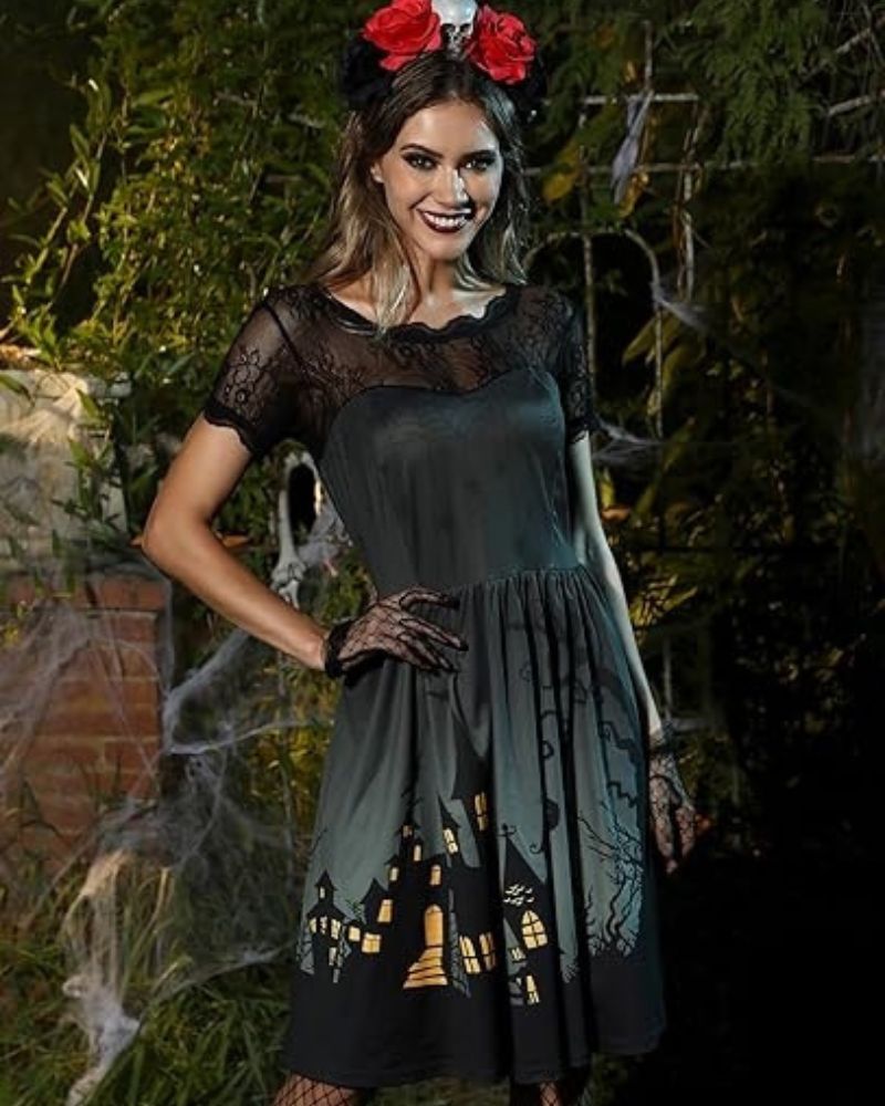 Bea Robe à manches d'Halloween