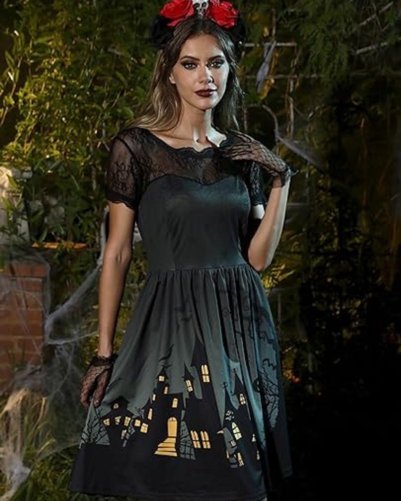 Bea Robe à manches d'Halloween