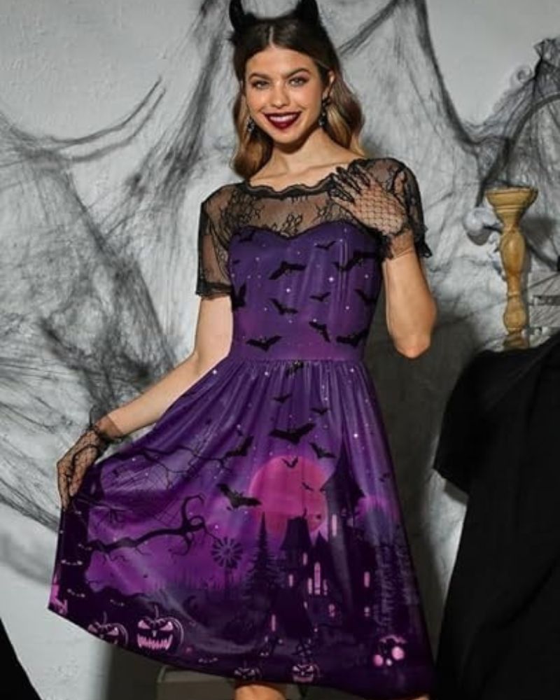 Bea Robe à manches d'Halloween