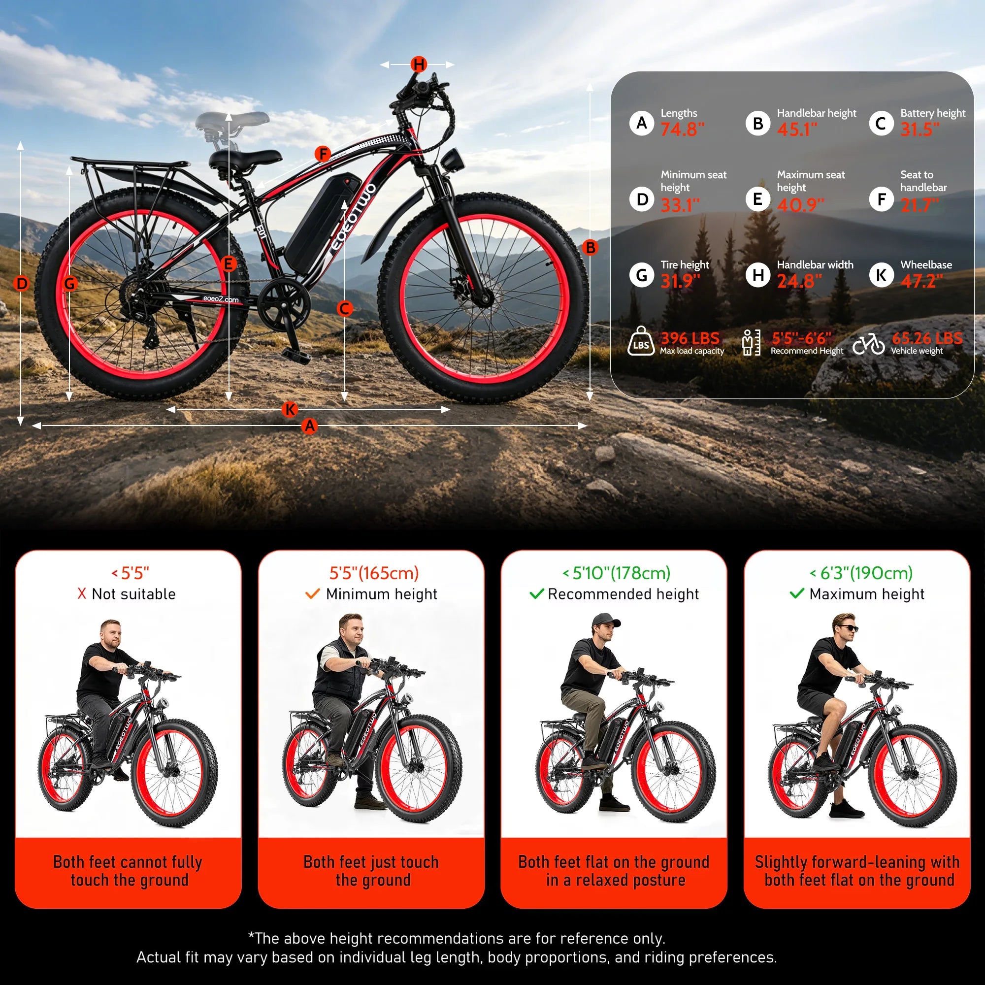 Electric Bike Fat Tire Ebike Mountain Bicycle 48V 15Ah Battery Off Road Adult Snow Electric Motorcycle High Speed All Terrain Trail Commuter