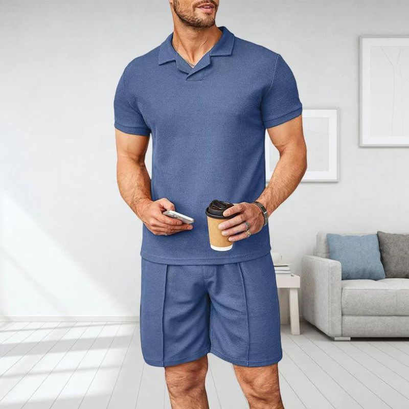 Carl V-Neck Shirt Set