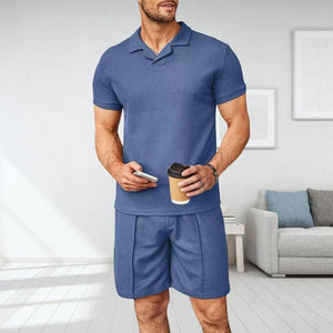 Carl V-Neck Shirt Set
