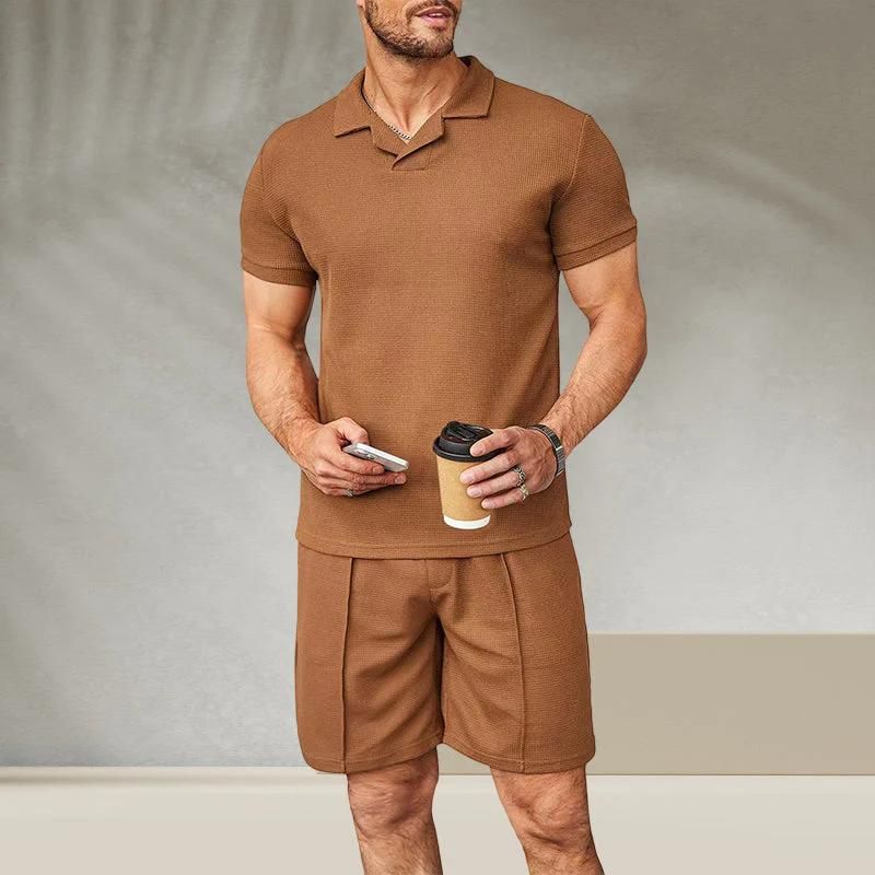 Carl V-Neck Shirt Set