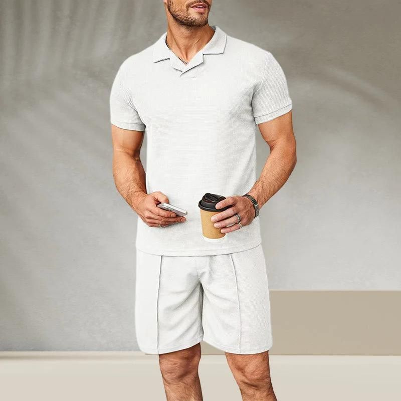 Carl V-Neck Shirt Set