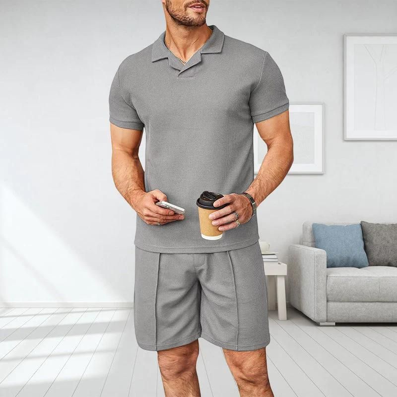Carl V-Neck Shirt Set