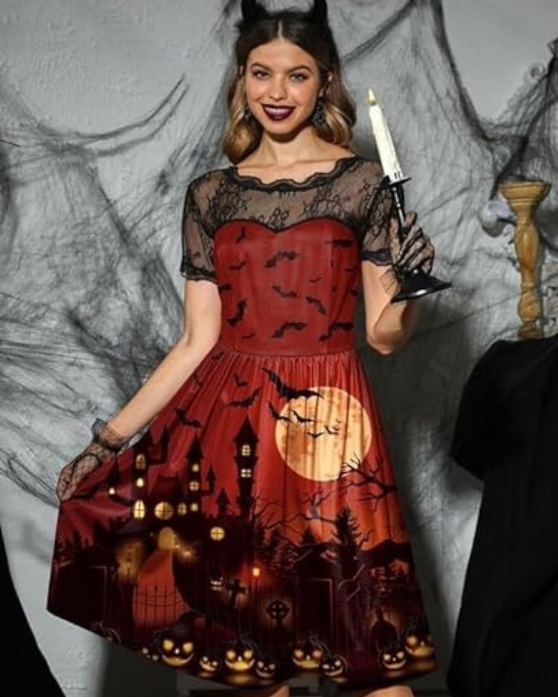 Bea Robe à manches d'Halloween