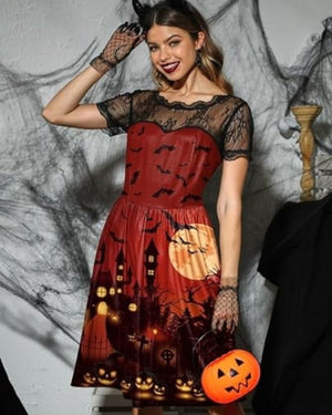 Bea Robe à manches d'Halloween