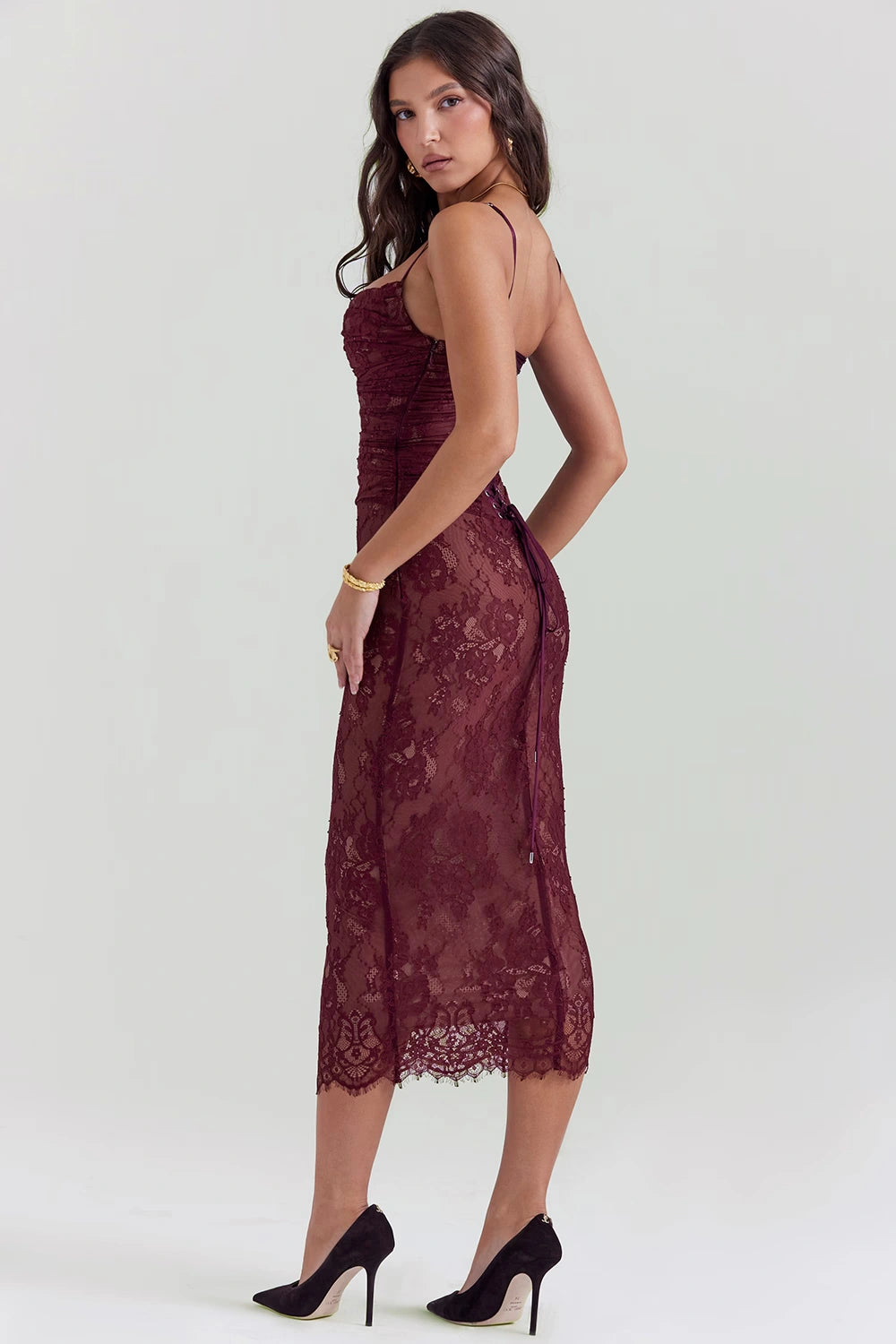 Edith Lace Midi Dress