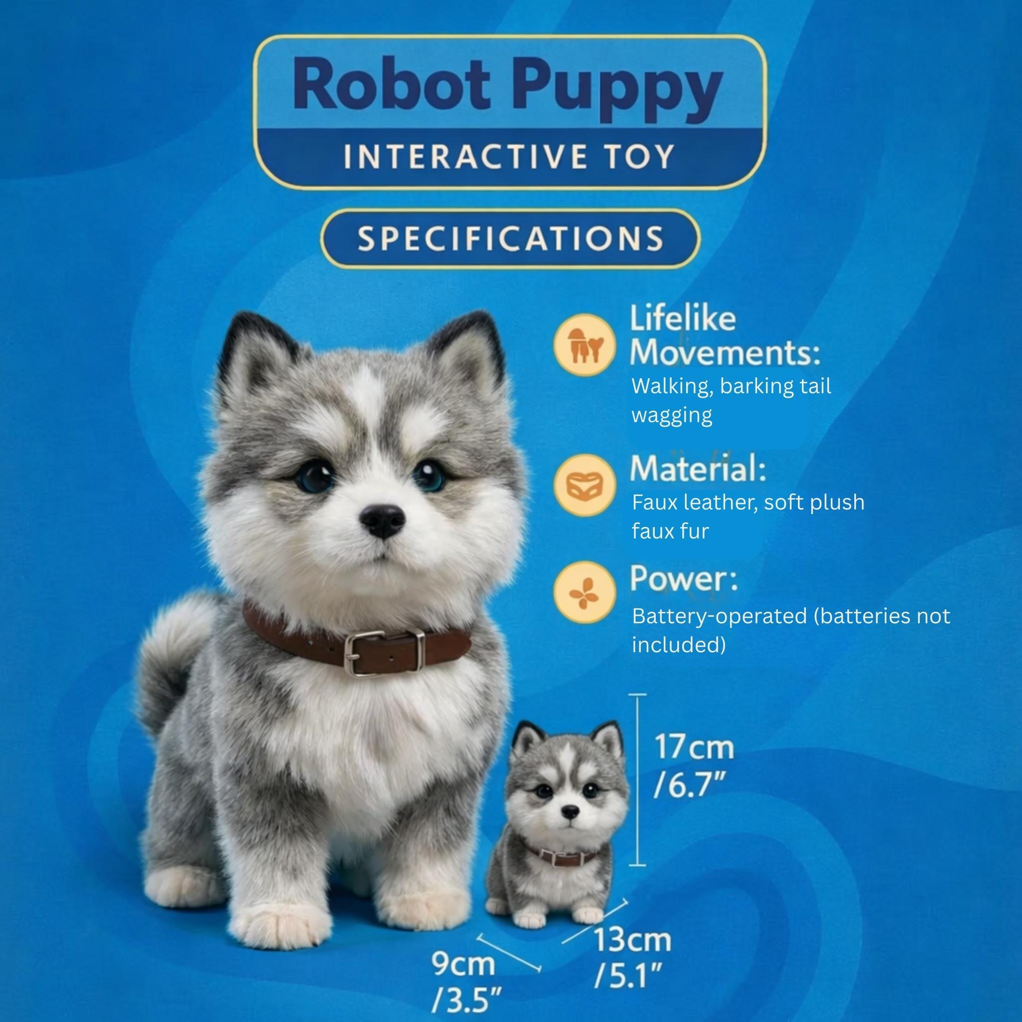 Puppyページです。 Realistic Robot Puppy Interactive Toy - Lifelike Walking & Barking