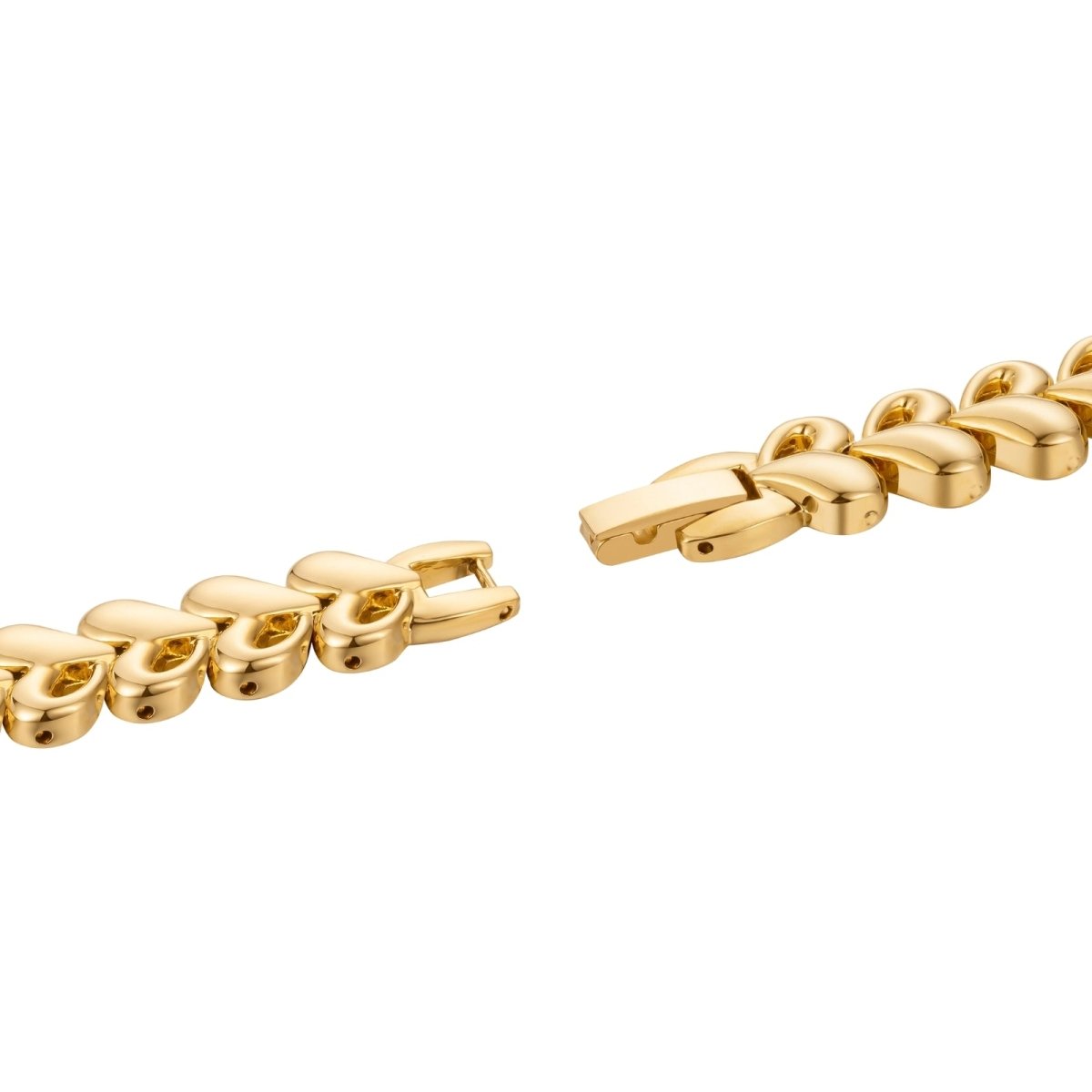 Close-up of hands with multiple gold kouvr rings 