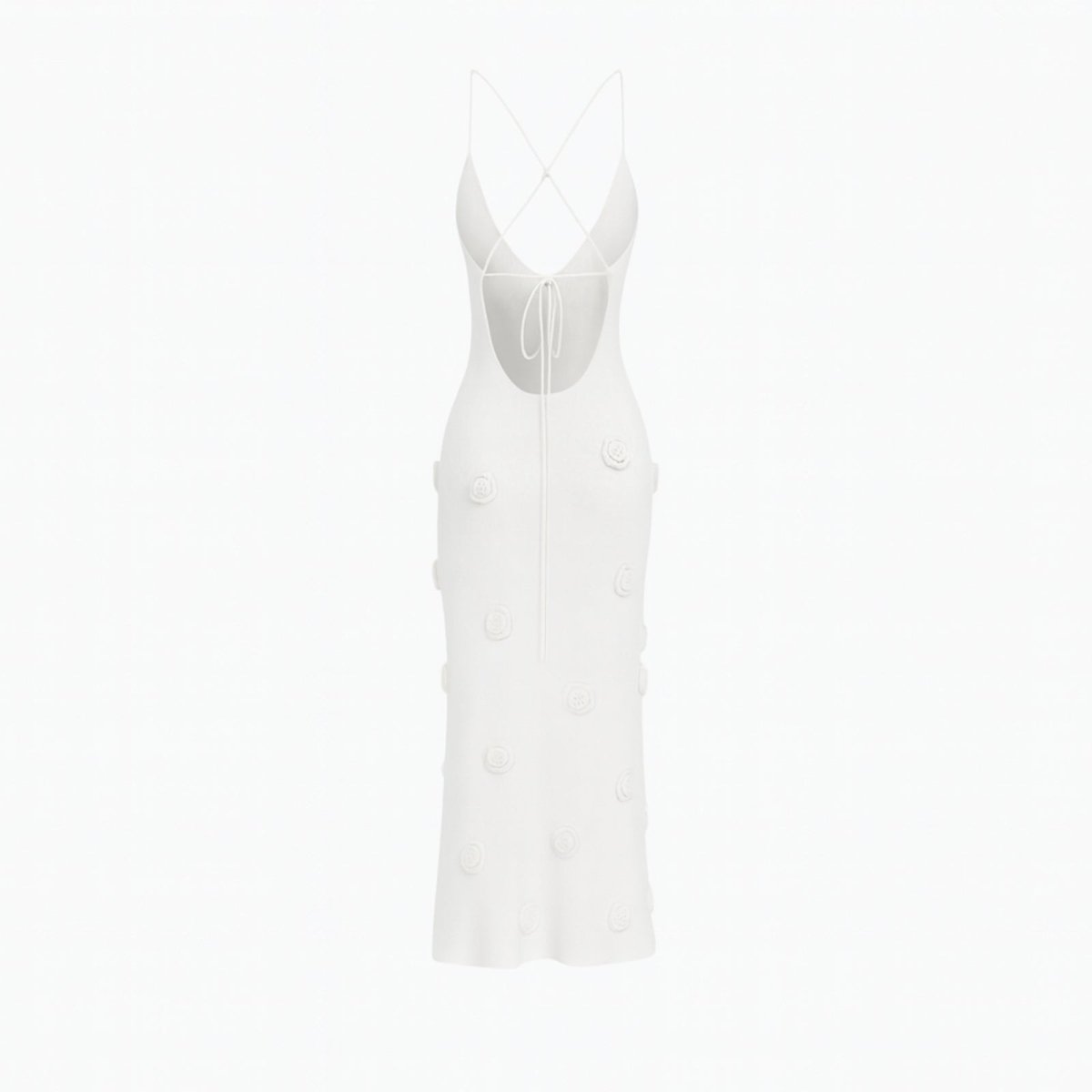 White slip dress on a white background