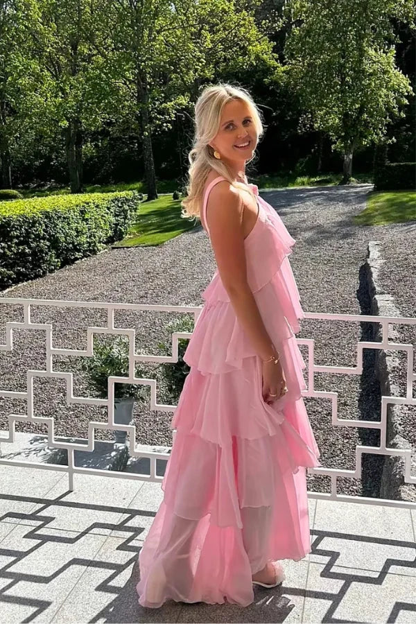 ethereal gown," "romantic silhouette," "flowing chiffon," "garden party attire," and "destination wedding dress