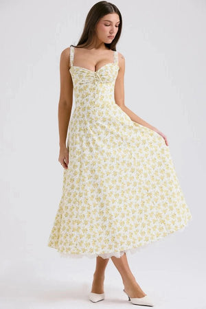 Floral Midi Dress by Kouvr Fashion