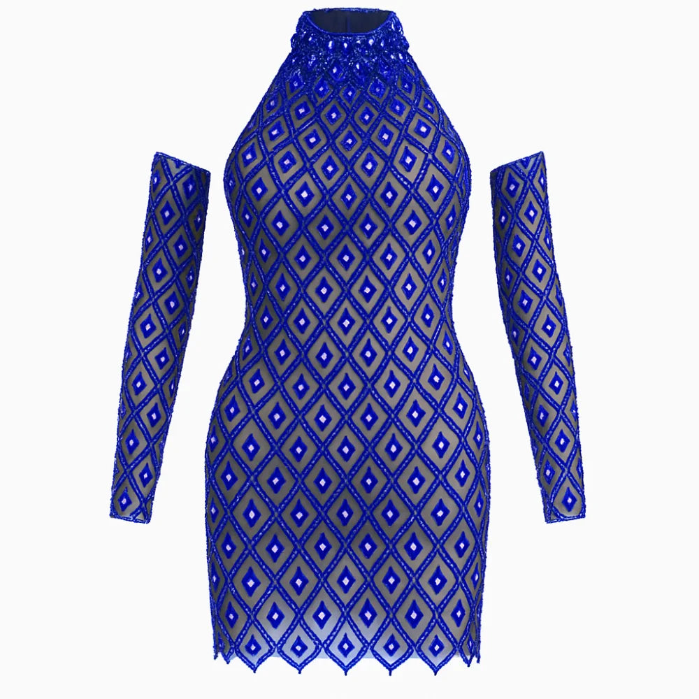 cold shoulder evening gown,sheer embellished dress