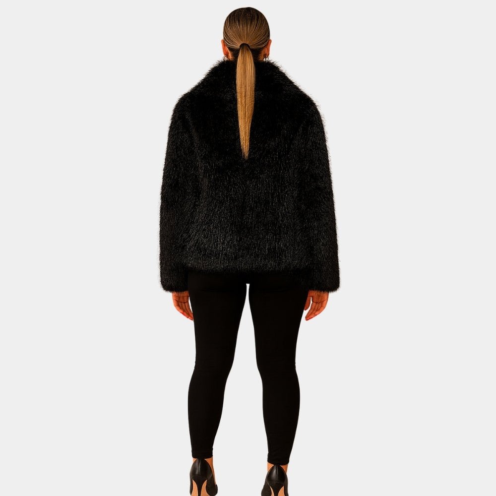 cruelty-free fashion, ethical outerwear, sustainable luxury, winter wardrobe essential, capsule collection piece, evening jacket, chic layering