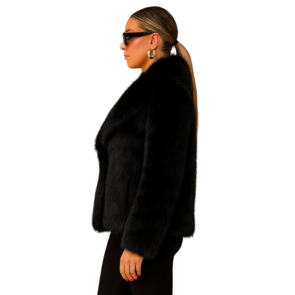 cruelty-free fashion, ethical outerwear, sustainable luxury, winter wardrobe essential, capsule collection piece, evening jacket, chic layering