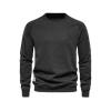 Product-only view of the Kouvr Deacon men's crewneck sweatshirt in a heathered dark grey.