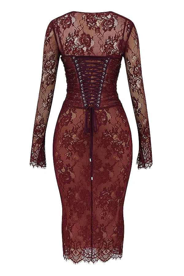 scalloped hem," "ruched bodice," "sheer floral," "elegant evening wear," "sophisticated cocktail attire