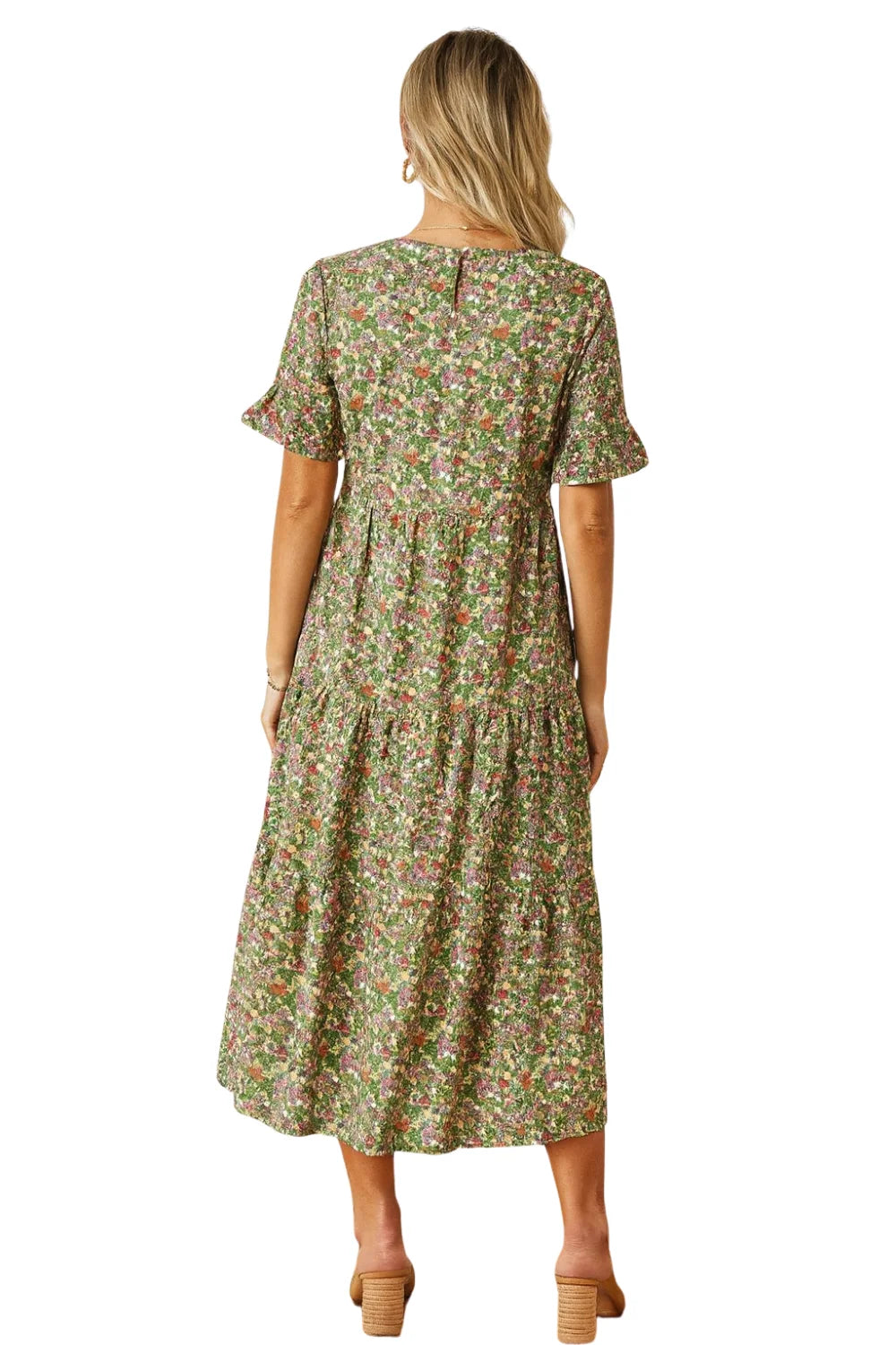 romantic garden party dress
lightweight a-line dress
cottagecore aesthetic dress
wedding guest dress summer
vacation dress for women
feminine floral print dress