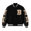 collegiate style," "Americana fashion," "hip hop jacket," "oversized silhouette," and "embroidered outerwear