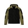 Kouvr Fashion Clint men's tactical jacket in dark green, highlighting the ripstop sleeve construction and utility patch panels.