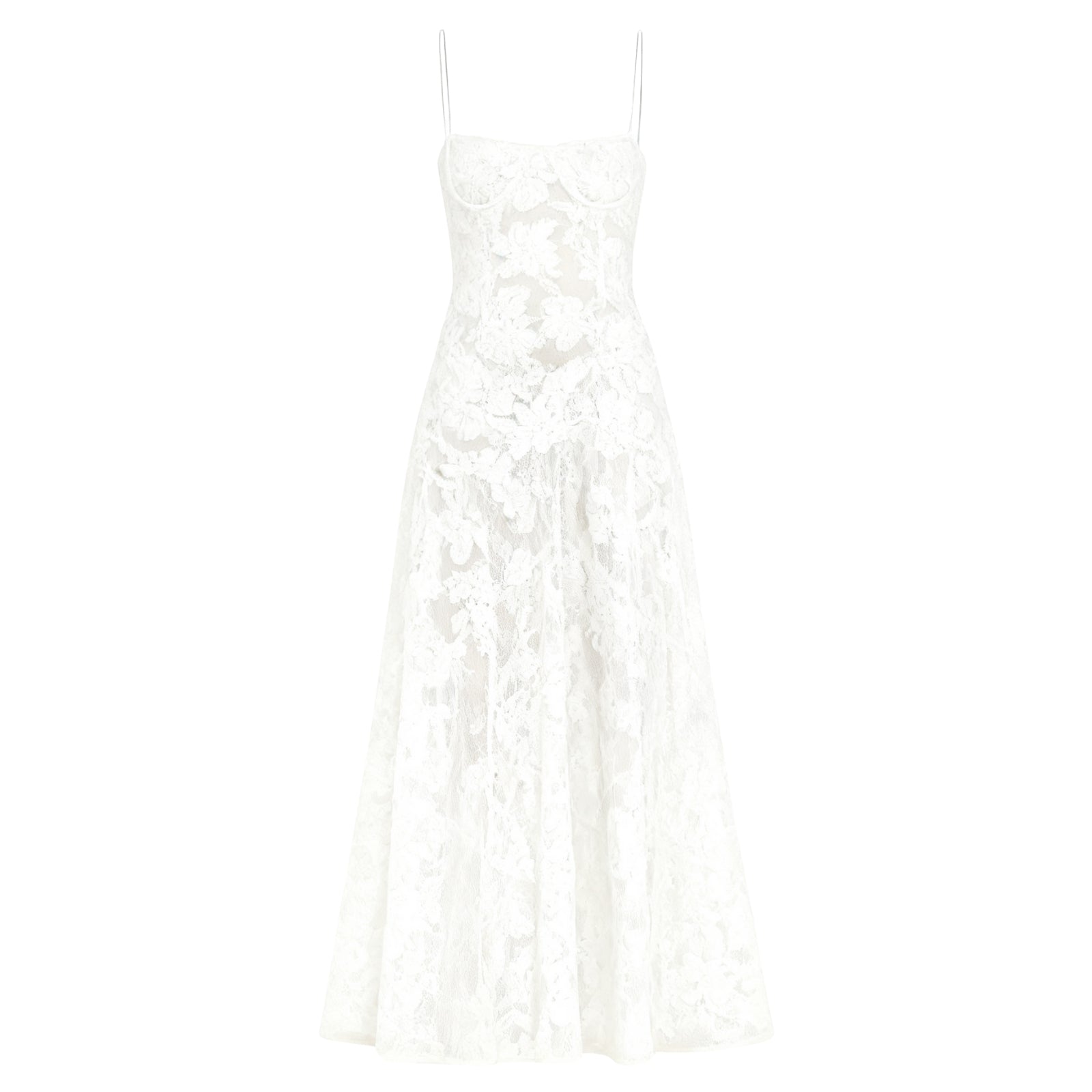 White Kouvr lace dress on a white background