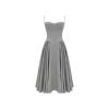 High-quality product image of the Kouvr Fashion Evdokia grey corset midi dress against a white background.